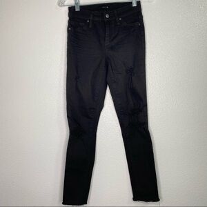 Joe's Jean Black Distressed Skinny Jeans Stretch Women's 24